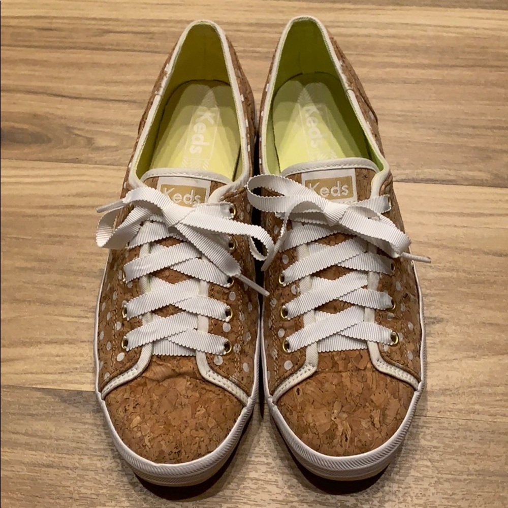 Women’s keds rally cork sneakers with polka dots